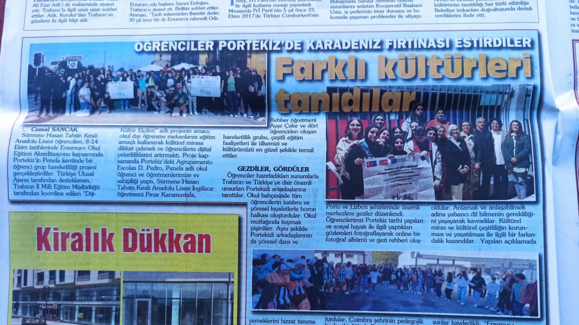 Türkiye Ulusal Ajansı tarafından desteklenen, Trabzon İl Milli Eğitim Müdürlüğü tarafından koordine edilen Diji-Kültür Elçileri projemiz 